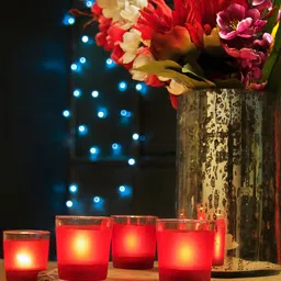 Homesake Set of 4 Red Votives With Candles-image-56