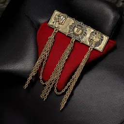 Mahi Men Multi-Layer Hanging Chain Brooch-image-7