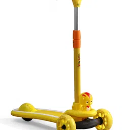 Kids 3 Wheel Kick Scooter with LED Wheels & Music - Yellow| Adjustable Height| Lean-to-Steer| Toy for 3 to 10 Yrs Boys & Girls| Sport Gift| Physical Activity| Easy to Assemble-image-27