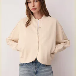 Trendyol Stand Collar Long Sleeves Bomber Jacket-picture-34