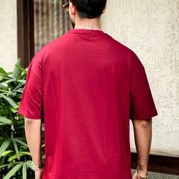 AUSK Men Graphic Printed Round Neck Cotton Oversized T-shirt image 5