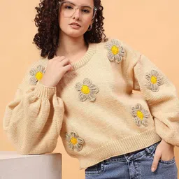 Velvery Women Floral Pullover-image-77