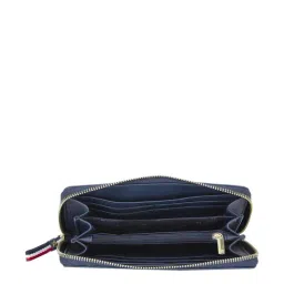 Tommy Hilfiger Paula Navy Solid Zip Around Wallet for Women image 4