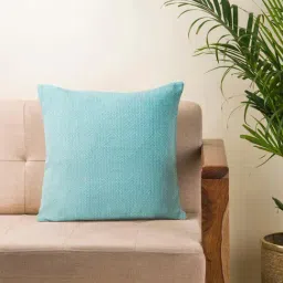 Fabindia Aqua Cotton 72 TC 400 GSM Magnolia Cushion Cover-image-40