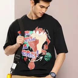 Kook N Keech Tasmanian Devil Printed Drop-Shoulder Sleeves Pure Cotton Oversized T-shirt-picture-22