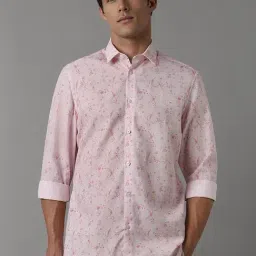 Louis Philippe Sport Pink Cotton Regular Fit Printed Shirt-picture-10