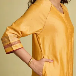 Taneira Yellow Regular Fit Kurtas image 5