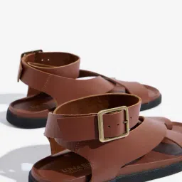 LUNA BLU by Westside Tan Toe-Ring Gladiator Sandals image 3