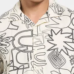 People By Pantaloons Beige Relaxed Fit Printed Shirt image 5