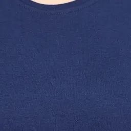 Clovia Blue Cotton Printed T-Shirt Pyjamas Set image 5