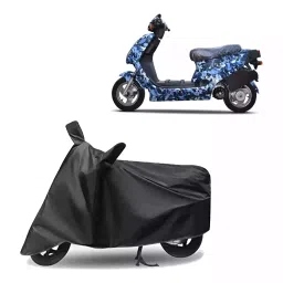 Auto Pearl Polyester Two Wheeler Cover for Hero Electric Electric AXLHE-20 (Grey)-image-41