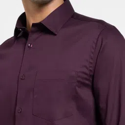 Peregrine By Pantaloons Purple Cotton Slim Fit Shirt image 5