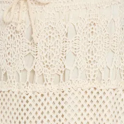 MADAME Beige Self Pattern Skirt image 5