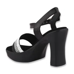 Shoetopia Women's Black Ankle Strap Sandals image 5