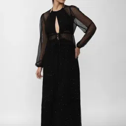 Forever 21 Black Embellished Long Shrug-image-41