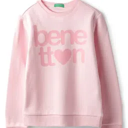 United Colors of Benetton Girls Pink Printed Sweatshirt-image-74