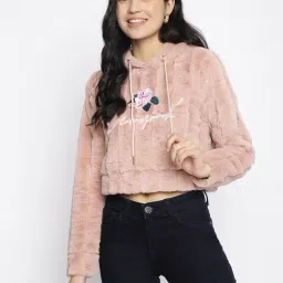 Latin Quarters Dusty Pink Printed Hoodie-image-87