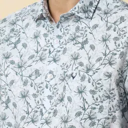Allen Solly White Cotton Slim Fit Printed Shirt image 5