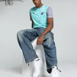 Puma x DC Mint Green Regular Fit Graphic Print Cricket T-Shirt image 5
