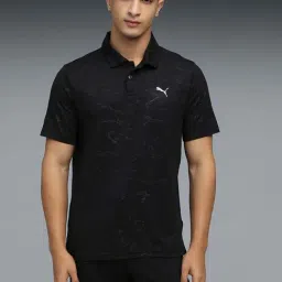 Puma Black Regular Fit Printed Sports Polo-picture-21