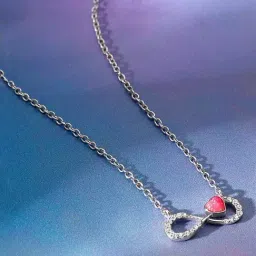 GIVA 925 Silver Infinite Dreams Necklace-image-1