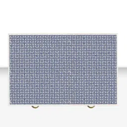 Casagold Zoey Inlay Indigo Blue Geometric Flower Coffee Table image 5