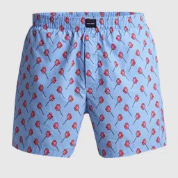 Jack & Jones Blue Cotton Regular Fit Printed Boxers image 5