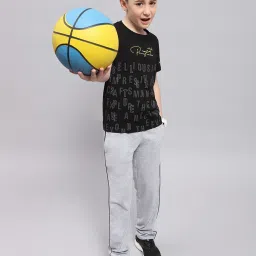 Monte Carlo Kids Black Printed T-Shirt image 5