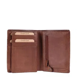 KOMPANERO Garrison Tan Printed Tri-Fold Wallet image 5