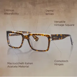 Shisen Fox Maroon Square Unisex Eye Frame image 5