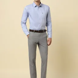 Allen Solly Blue Cotton Regular Fit Texture Shirt image 5