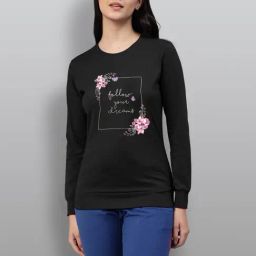 Lyra Black Cotton Printed Sweatshirt-picture-40