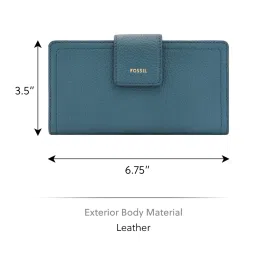 Fossil Logan Blue Small Leather Wallet image 5