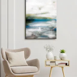 999Store Grey & White Snow In Sky Canvas Painting Framed Wall Art-picture-14