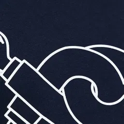 forca by lifestyle Forca Navy Cotton Regular Fit Printed T-Shirt image 5