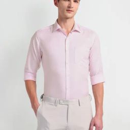 Arrow Pink Cotton Slim Fit Striped Shirt-picture-41