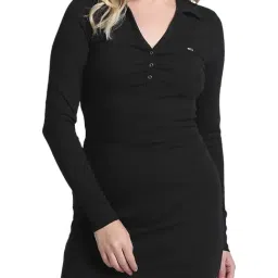 Tommy Hilfiger Black Self Slim Fit Dresses-image-60
