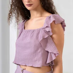 Urban Sundari Square Neck Top With Trousers image 4