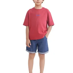 Rare Ones Boys Red Cotton Graphic T-Shirt image 5