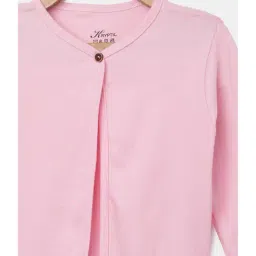 Kryptic Kids Pink & Black Solid Full Sleeves Shrug (Pack Of 2) image 5