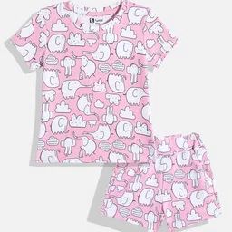 Eteenz Girls Animal Graphic Print T-shirt with Shorts-picture-46