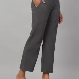 NEUDIS Grey Regular Fit Mid Rise Trousers image 3