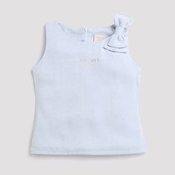 Tiny Girl Blue Typography Printed Round Neck Sleeveless Top-picture-46
