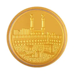 P.C. Chandra Jewellers Kaaba-Inscribed 24k (999) 0.2gm Yellow Gold Foil Coin-picture-40