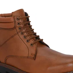 CARLO ROMANO Men Textured Regular Lace Up Ankle Boots image 4