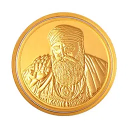 P.C. Chandra Jewellers Guru Nanak-Inscribed 24k (999) 0.1gm Yellow Gold Foil Coin-picture-29