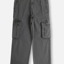 Pepe Jeans Kids Grey Solid Cargo Pants-image-31