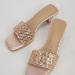 The White Pole Women's Pink Casual Sandals image 3