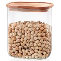 Borosil Transparent 950 ml Borosilicate Glass Container - Set of 3-picture-23