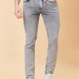 Being Human Light Grey Slim Fit Lightly Washed Jeans-image-29